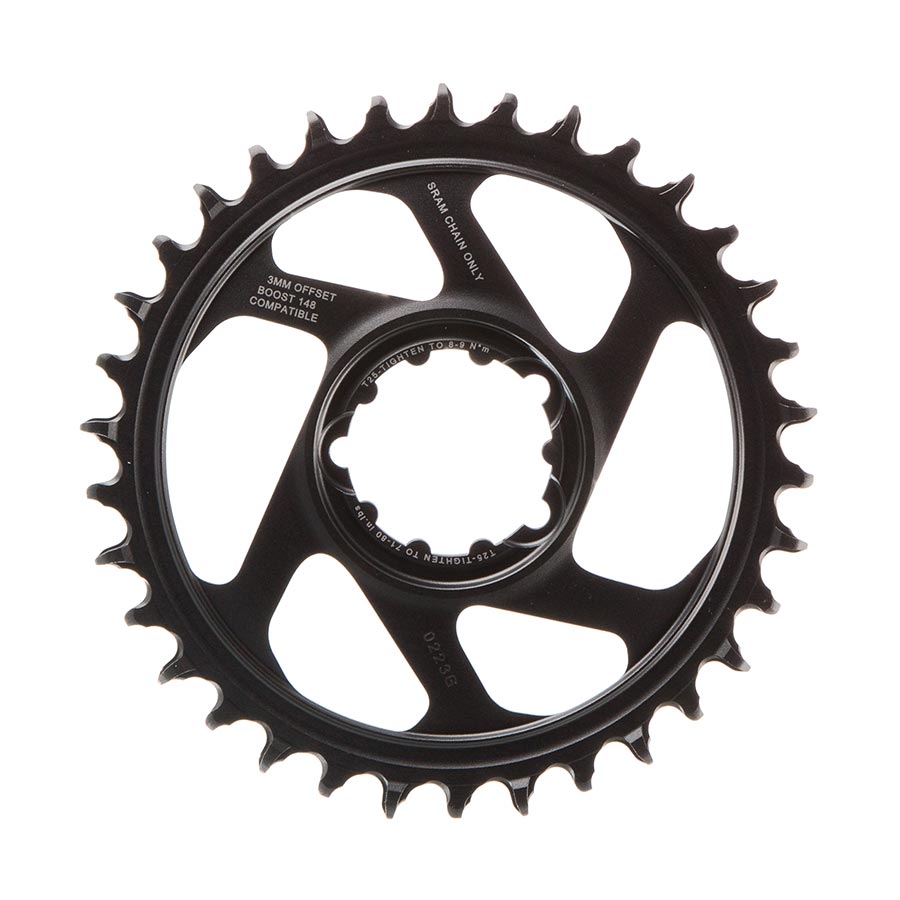 SRAM, Eagle, Chainring, Teeth: 34, Speed: 11/12, BCD: Direct Mount, Aluminum, Lunar/Polar Grey, 3mm