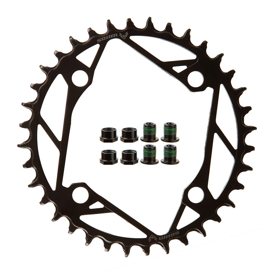 SRAM, Eagle T-Type E-MTB, Chainring, Teeth: 36, Speed: 12, BCD: 104, Bolts: 4, Steel, Black