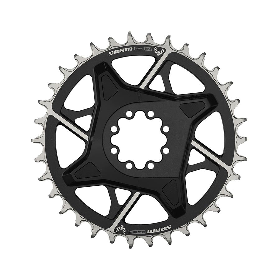 SRAM, Eagle T-Type DM X0 3mm Offset, Chainring, Teeth: 34, Speed: 12, BCD: Direct Mount, Aluminum, Black
