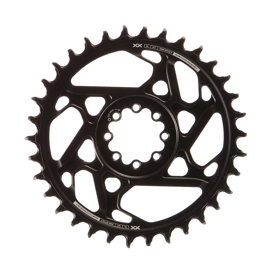 SRAM, Eagle T-Type DM XX SL 3mm Offset, Chainring, Teeth: 34, Speed: 12, BCD: Direct Mount, Aluminum, Black