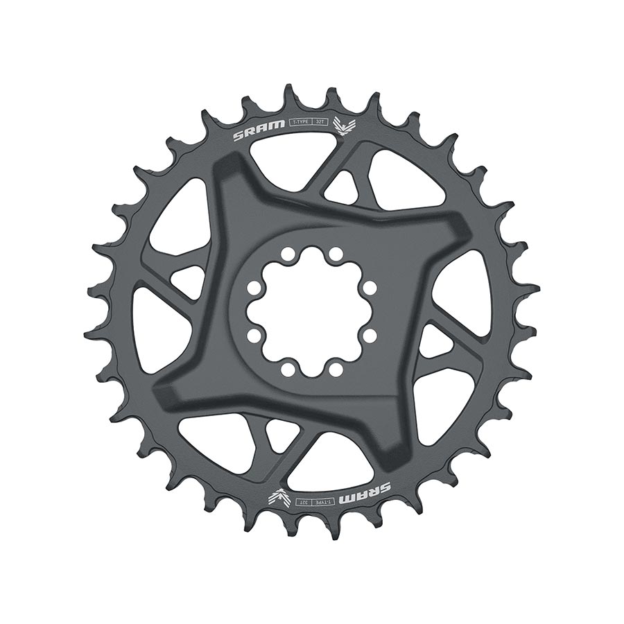 SRAM, GX Eagle T-Type DM, Chainring, Teeth: 32, Speed: 12, BCD: Direct Mount SRAM 8 Bolt, Aluminum, Grey