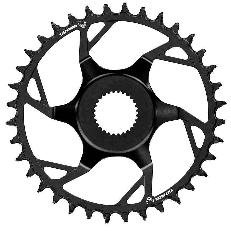 SRAM, Bosch DU38 T-Type, Chainring, Teeth: 38, Speed: 12, BCD: Direct Mount Bosch DU38, Steel, Black