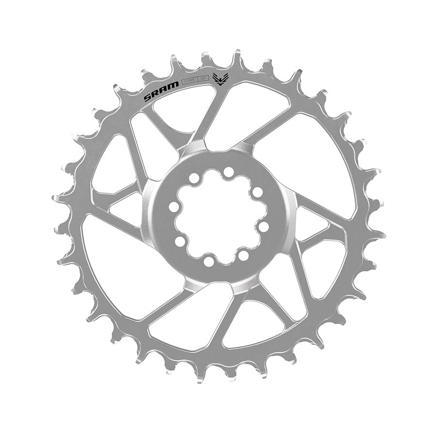 SRAM, Eagle 90 8 Bolt, Chainring, Teeth: 32, Speed: 12, BCD: Direct Mount, Bolts: 8, Steel, Silver