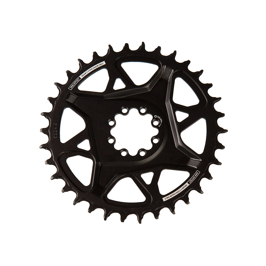 SRAM, S1000 Aluminum 8 Bolt, Chainring, Teeth: 34, Speed: 12, BCD: Direct Mount, Bolts: 8, Aluminum, Black