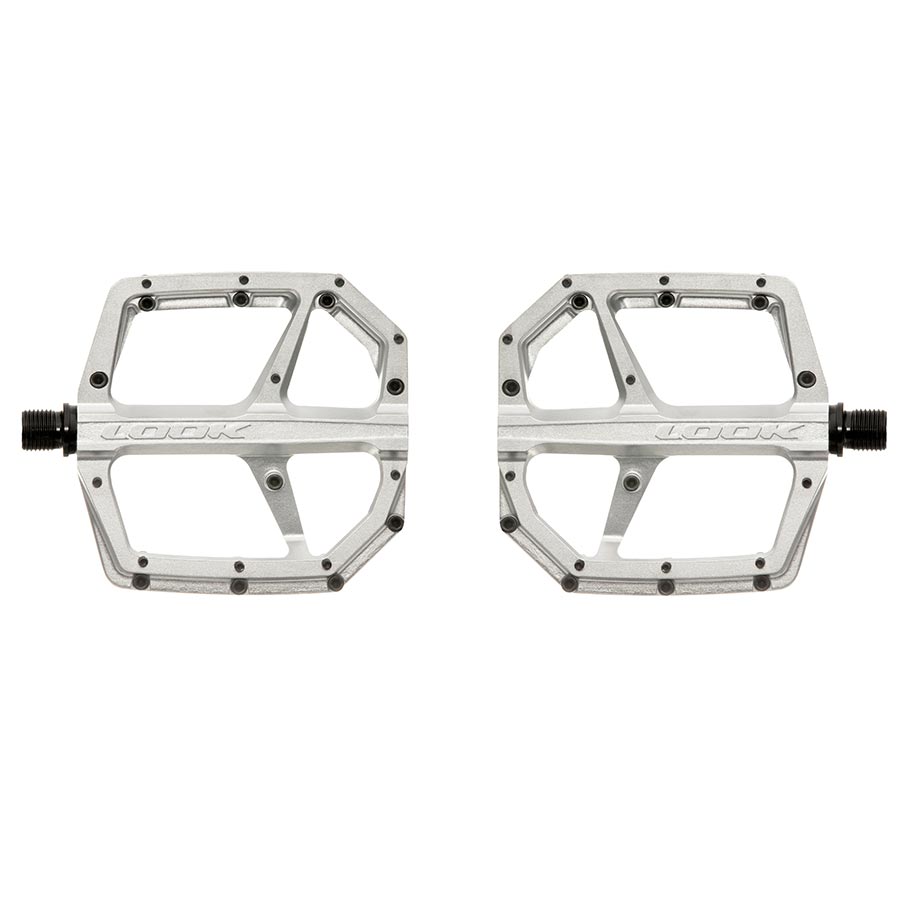 Look, Trail Roc Plus, Platform Pedals, Body: Aluminum, 9/16'', Silver, Pair