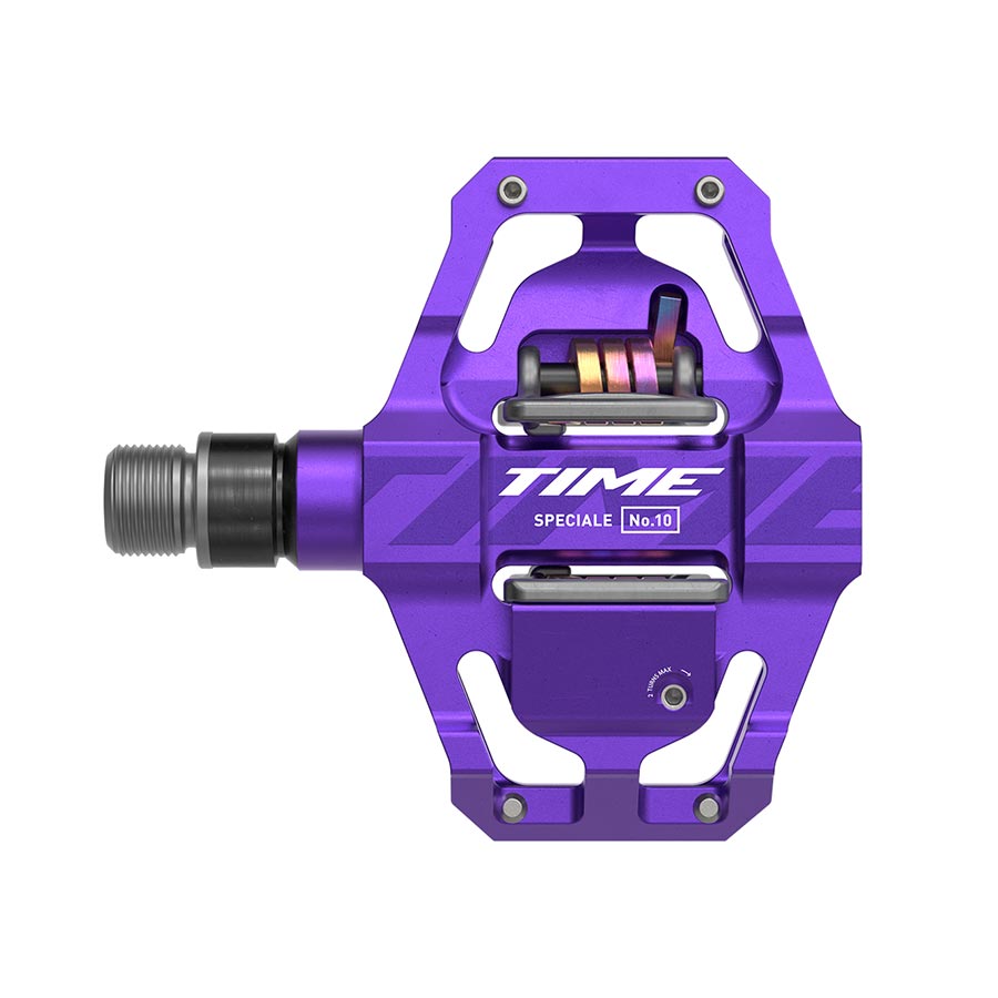 TIME, Speciale 10 Small B1, Pedals, Body: Aluminum, Spindle: Steel, 9/16'', Purple, Pair