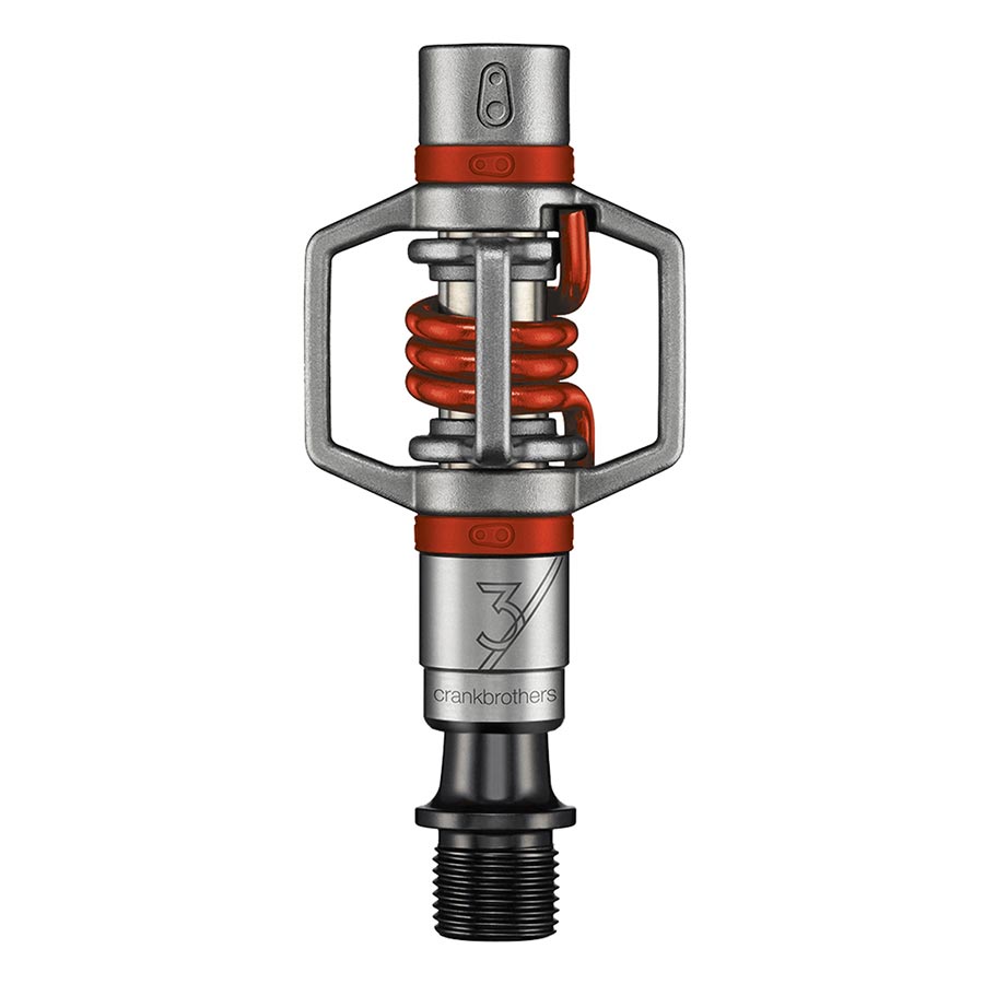crankbrothers, EGGBEATER 3, Pedals, Body: Stainless steel, Spindle: Cr-Mo, 9/16'', Red Spring, Pair