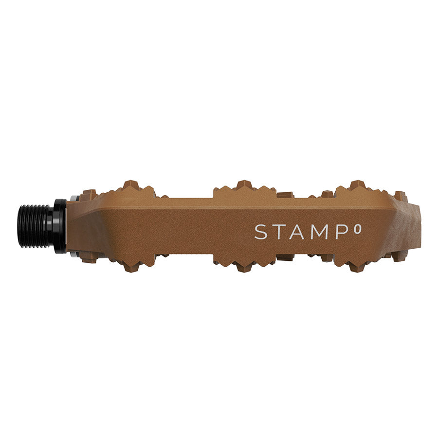 crankbrothers, STAMP 0, Platform Pedals, Body: Composite, Spindle: Cr-Mo/Steel, 9/16'', Brown, Large, Pair