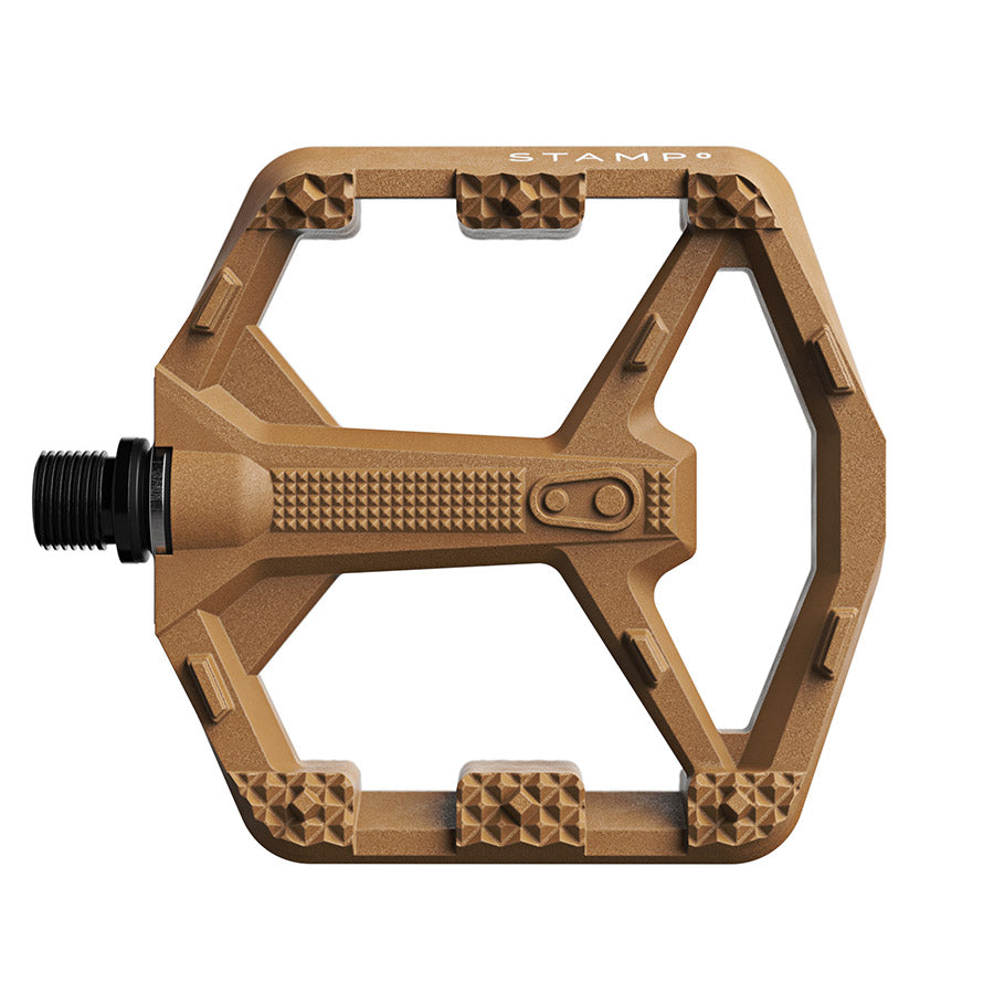 crankbrothers, STAMP 0, Platform Pedals, Body: Composite, Spindle: Cr-Mo/Steel, 9/16'', Brown, Small, Pair