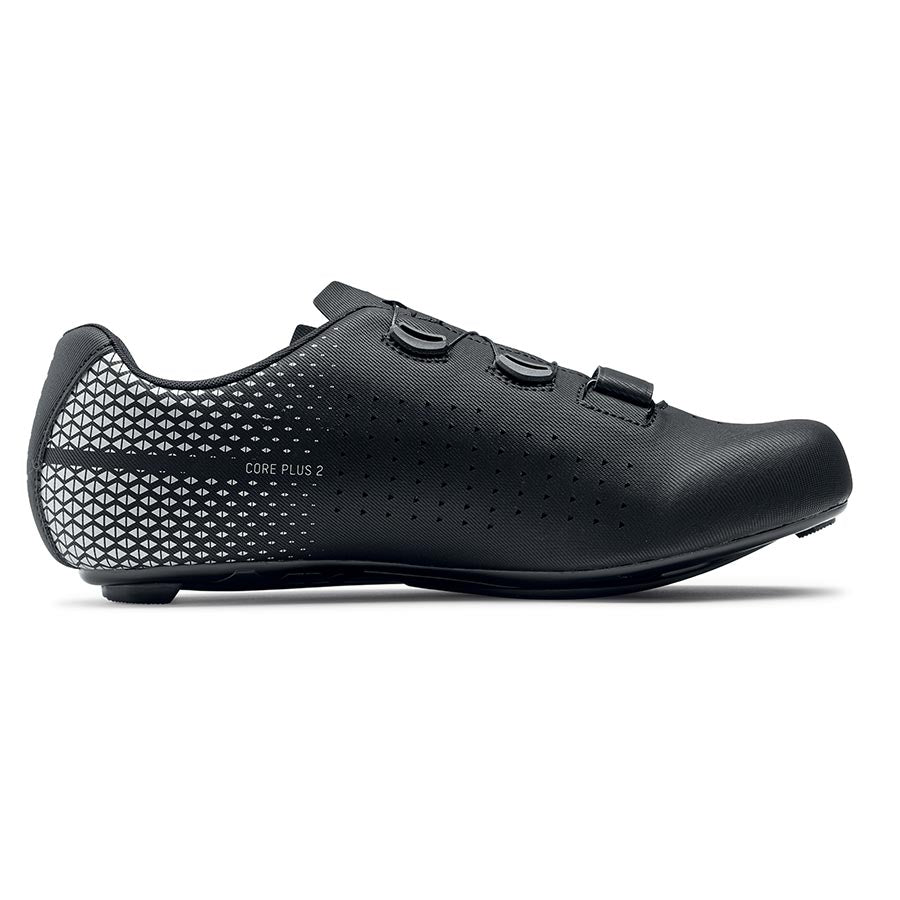 Northwave, Core Plus 2, Road Shoes, Black/Silver, 47