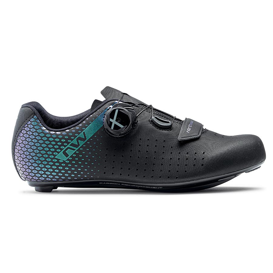 Northwave, Core Plus 2 Women, Road Shoes, Black/Iridescent, 37