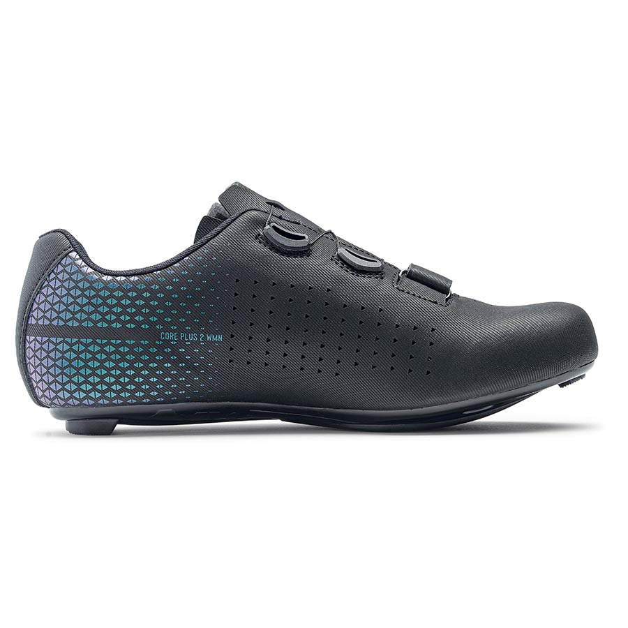 Northwave, Core Plus 2 Women, Road Shoes, Black/Iridescent, 36