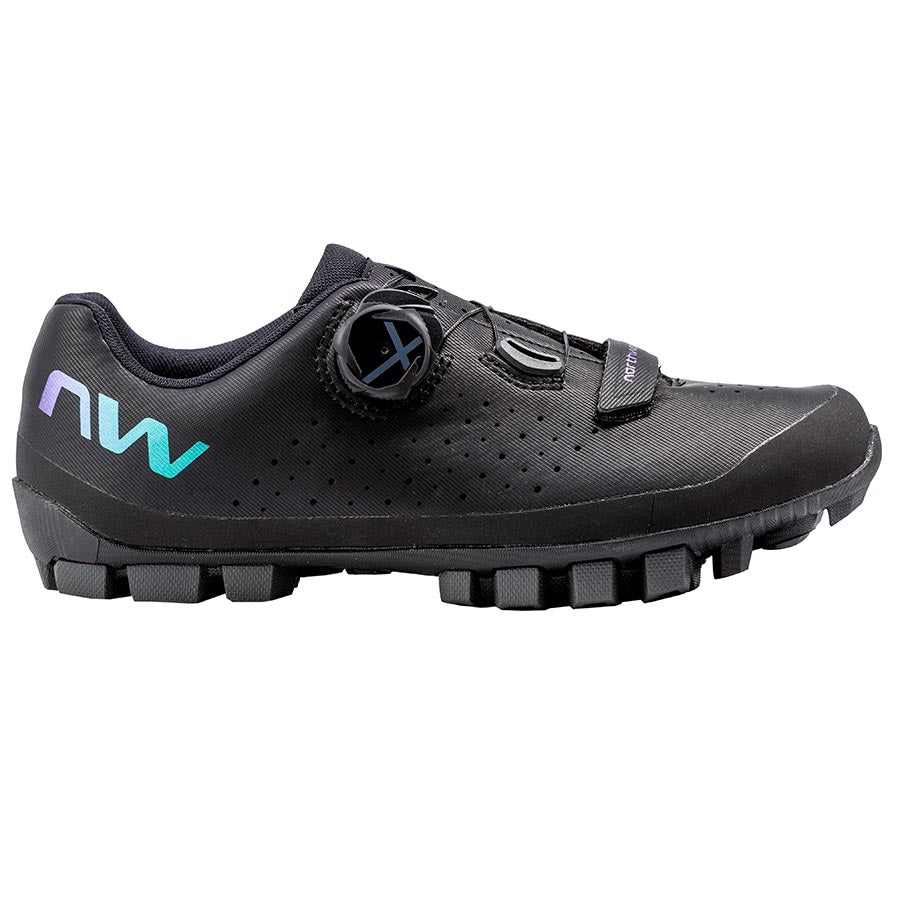 Northwave, Hammer Plus Women, MTB Shoes, Black/Iridescent, 39