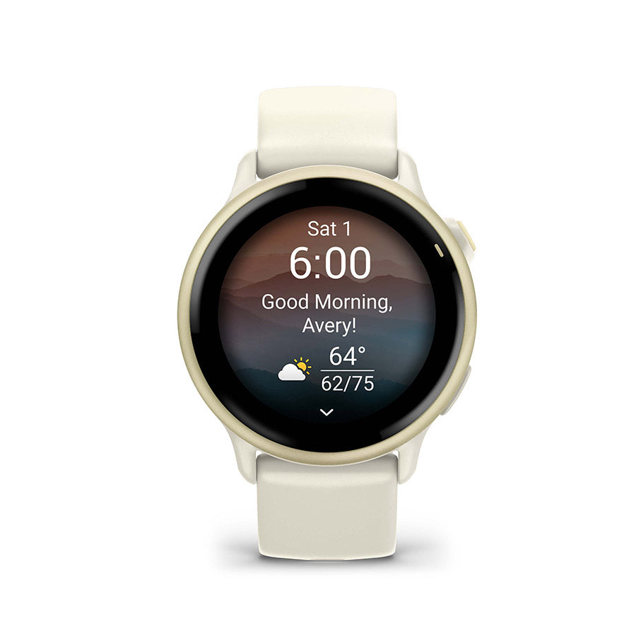 Garmin, vivoactive 6, Watch, Watch Color: Gold, Wristband: Bone - Silicone