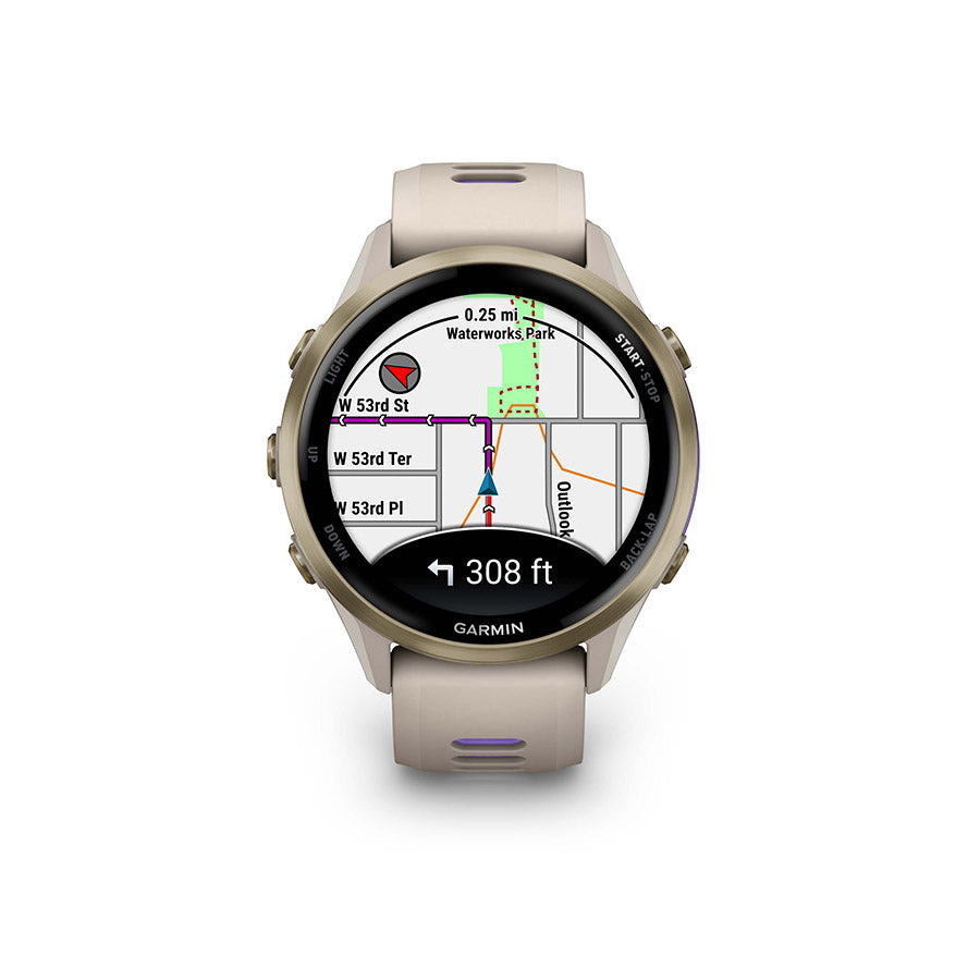 Garmin, Forerunner 970, Watch, Watch Color: French Grey, Wristband: French Grey/Translucent Indigo - Silicone