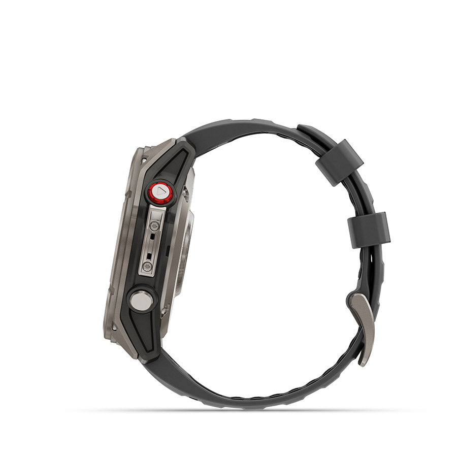 Garmin, fenix 8 Pro 51 mm- AMOLED Sap., Watch, Watch Color: Grey, Wristband: Black - Silicone