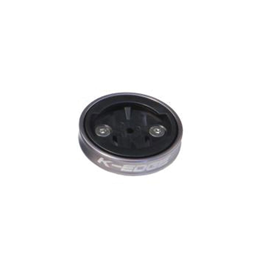 K-Edge, Gravity Cap Garmin 1/4 Turn, Top cap mount, Gun Metal
