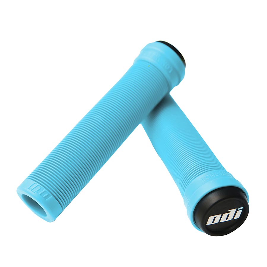 ODI, Soft Longneck (Flangeless), Grips, 135mm, Aqua Blue