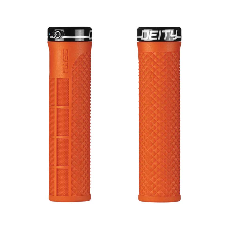 Deity, LockJaw, Grips, 132mm, Orange, Pair