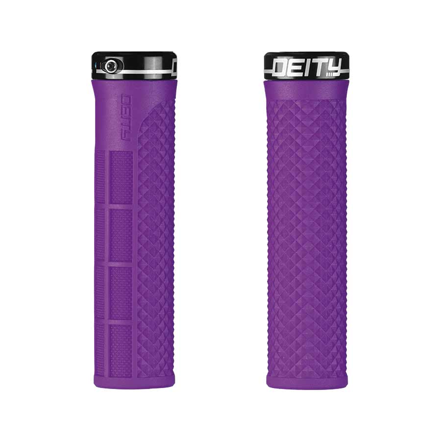 Deity, LockJaw, Grips, 132mm, Purple, Pair