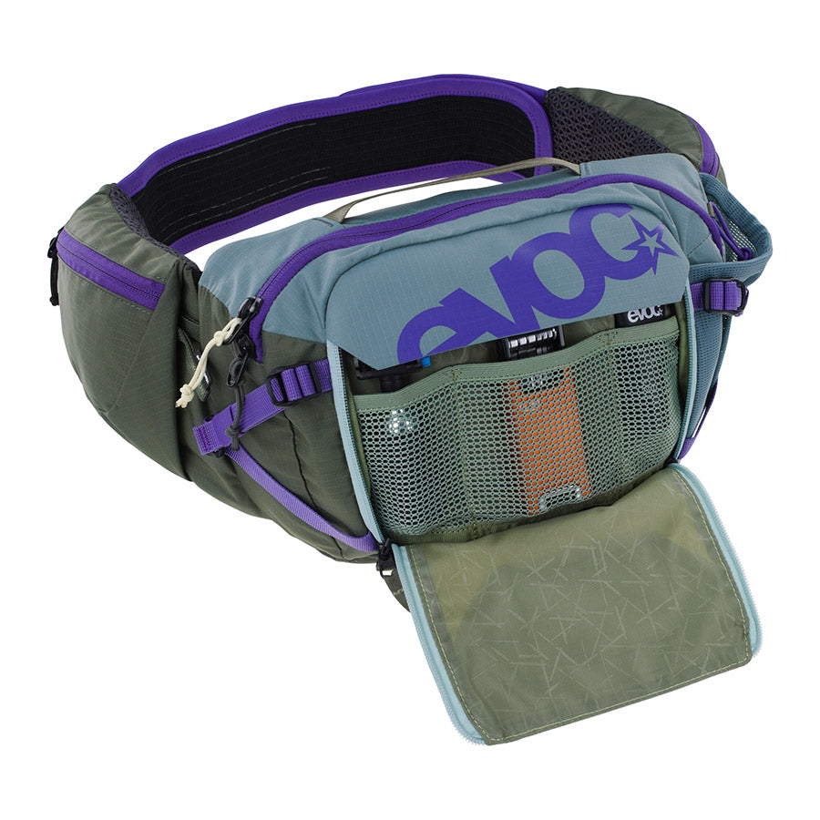 EVOC, Hip Pack Pro 3, Hip Pack, 3L, No, Steel/Violet/Dark Olive