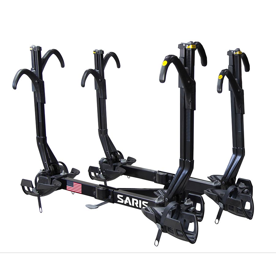 Saris, Superclamp G3, Hitch Mount Rack, 2'', Bikes: 4, Max weight per bike: 60 lb for 2 closest - 35 lb for 2 furthest trays