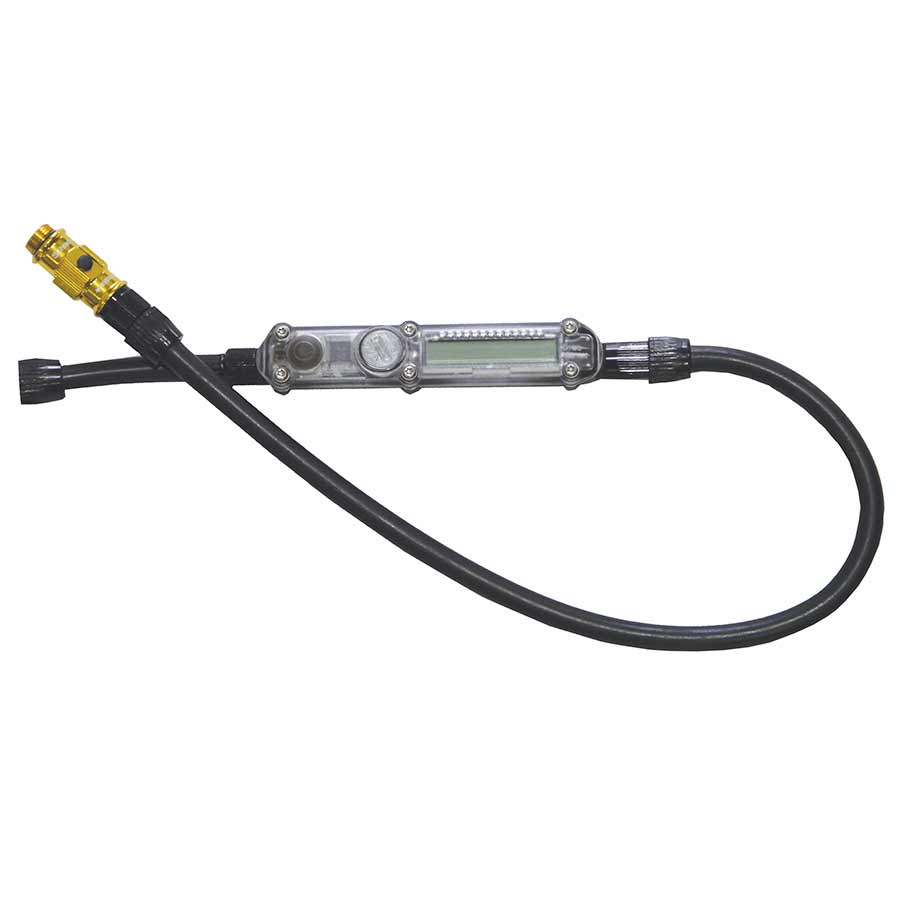 Lezyne, Pumps Hose with Digital Gauge, With yellow ABS Flip Thread Chuck head