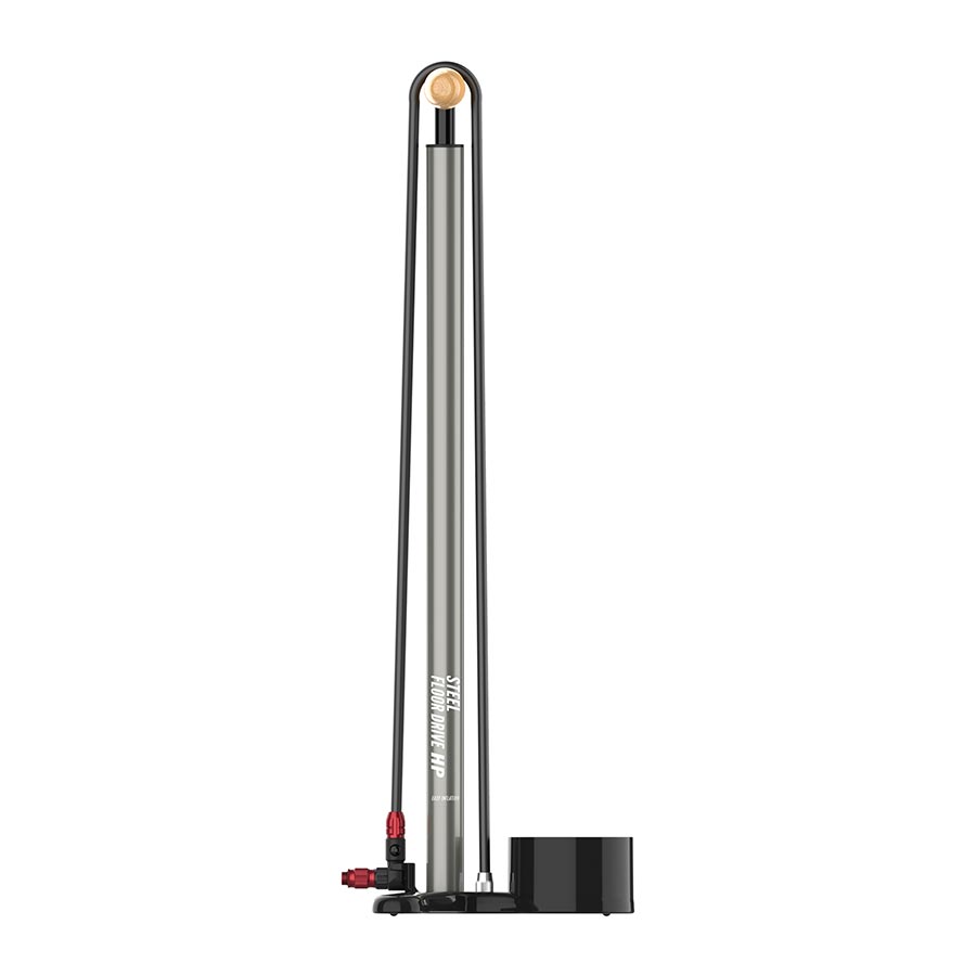Lezyne, Steel Floor Drive, Floor Pump, ABS-1 Pro Chuck, 220psi, Grey