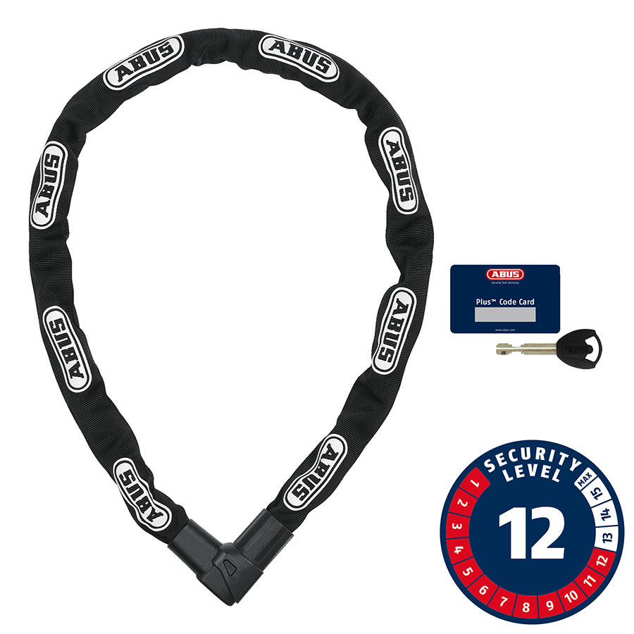Abus, CityChain Plus 1010K, Chain Lock, Key, 9mm, 85cm, 2.8', Black
