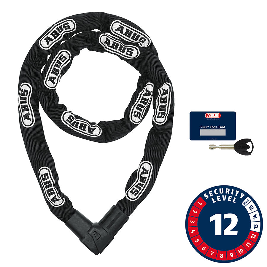 Abus, CityChain Plus 1010K, Chain Lock, Key, 9mm, 170cm, 5.6', Black
