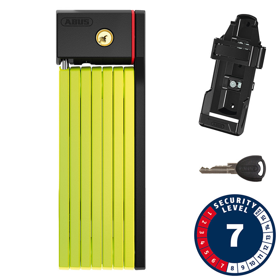 Abus, Bordo Big uGrip 5700, Folding Lock, Key, 100cm, 3.3', 5mm, Green