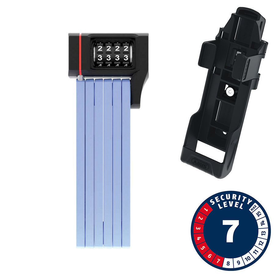Abus, Bordo uGrip 5700C, Folding Lock, Combination, 80cm, 2.6', 5mm, Blue
