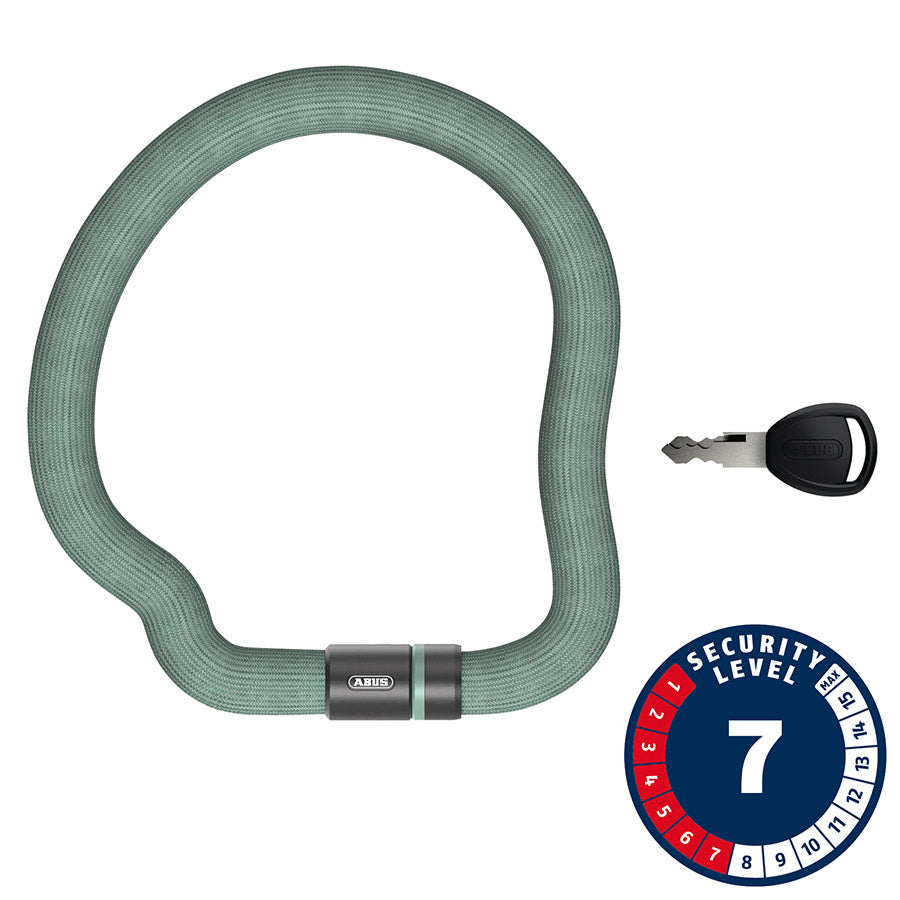 Abus, Goose 6206K, Chain Lock, Key, 6mm, 110cm, 3.6', Green