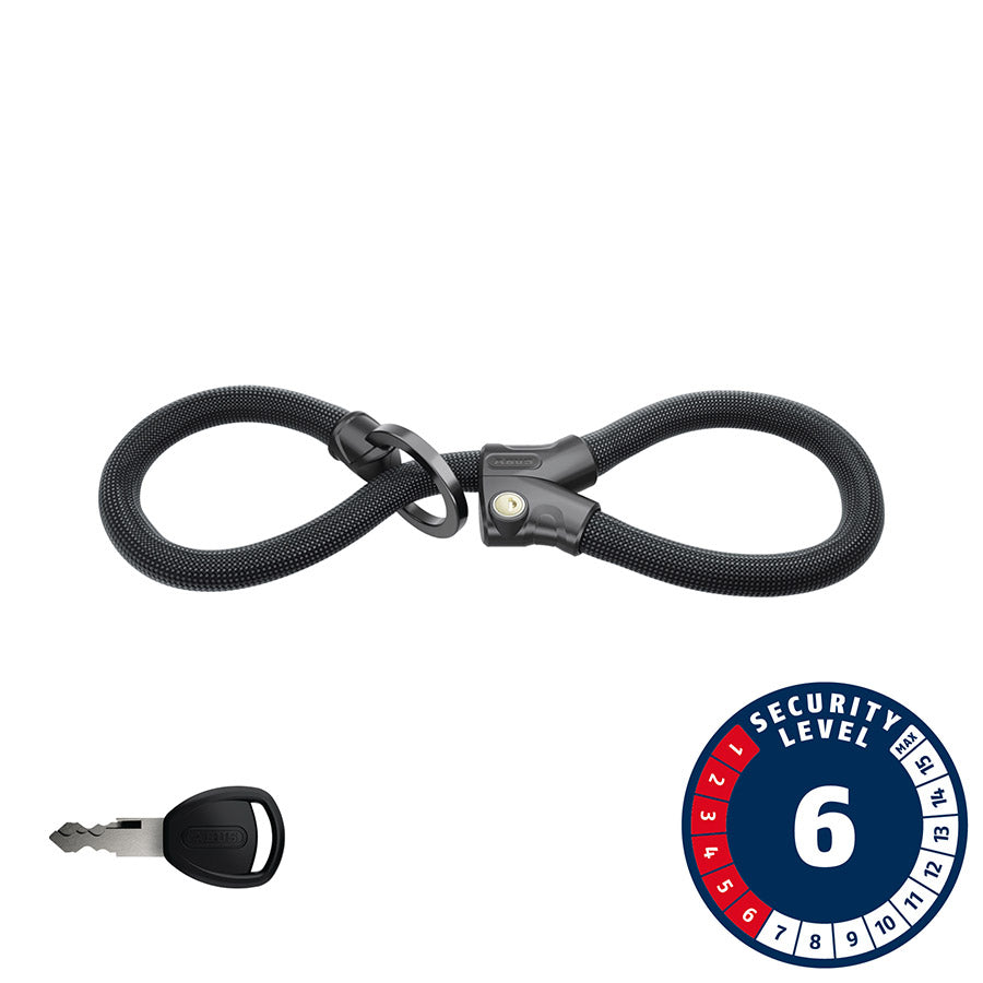 Abus, Infinity Loop Plus 1806K, Chain Lock, Key, 6mm, 110cm, 3.6', Black