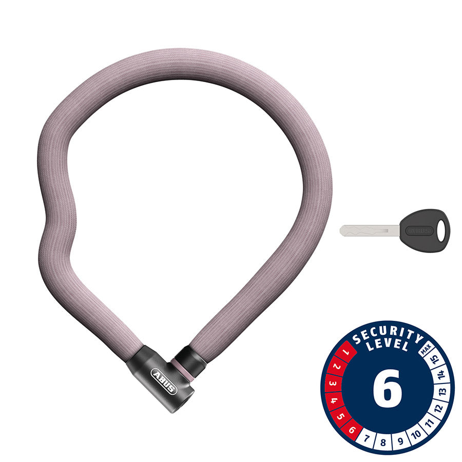 Abus, Goose 4204K, Chain Lock, Key, 4mm, 110cm, 3.6', Rosemauve