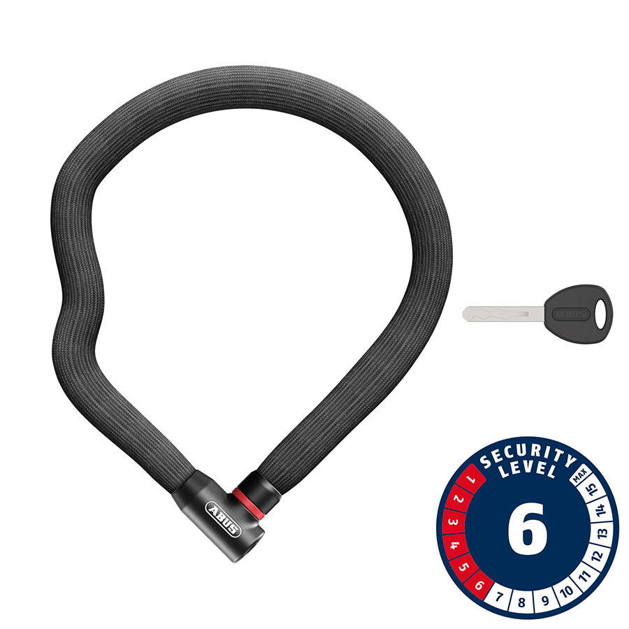 Abus, Goose 4204K, Chain Lock, Key, 4mm, 85cm, 2.8', Black