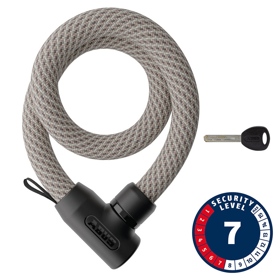 Abus, Yarnit 4004K, Chain Lock, Key, 4mm, 110cm, 3.6', Sand Stone