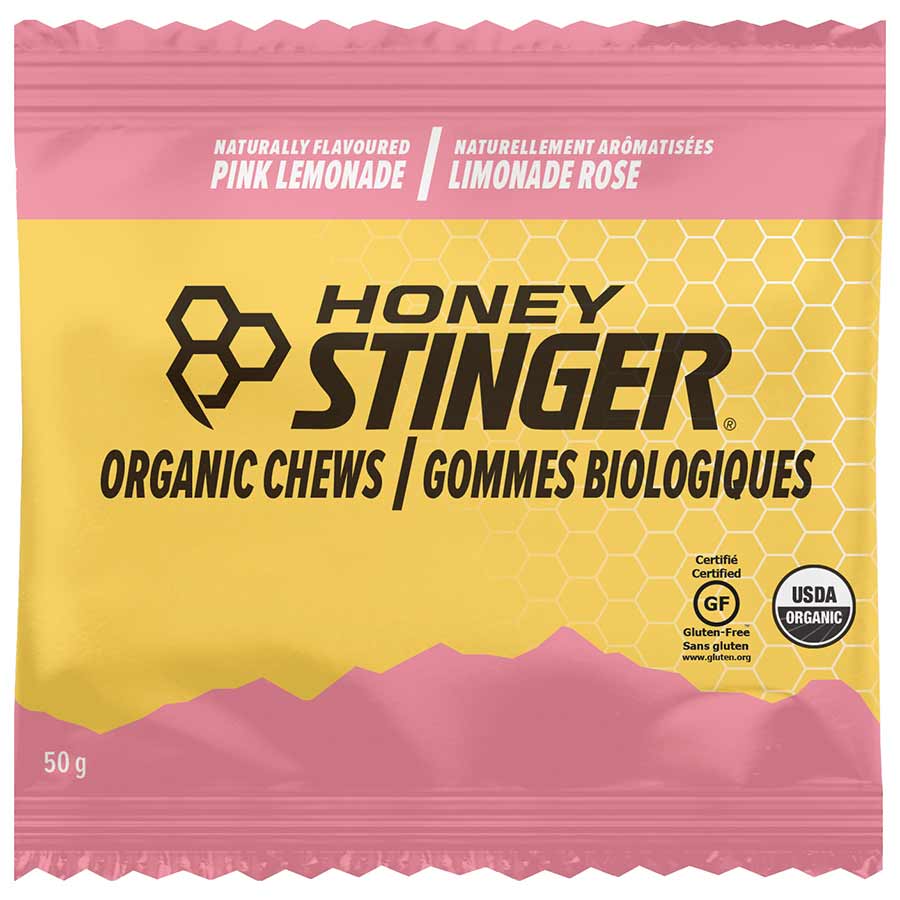 Honey Stinger, Organic Energy Chews, Box of 12 x 50g, Lemonade