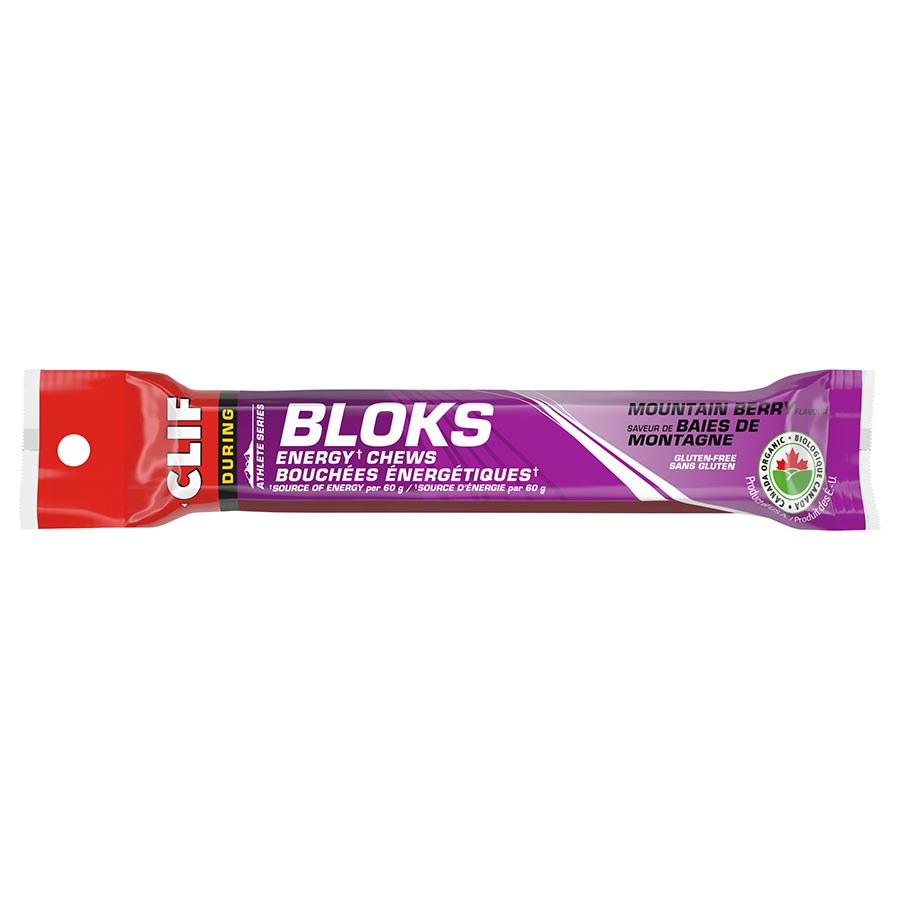 Clif, Bloks, Chews, Mountain Berry, 18pcs