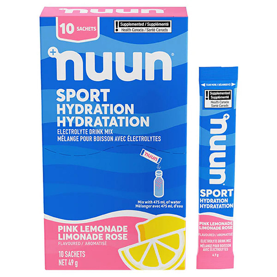Nuun, Sport, Drink Mix, Pink Lemonade, Box of 10 servings