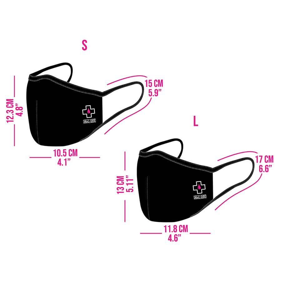 Muc-Off, Reusable Face Mask, Bolt, S