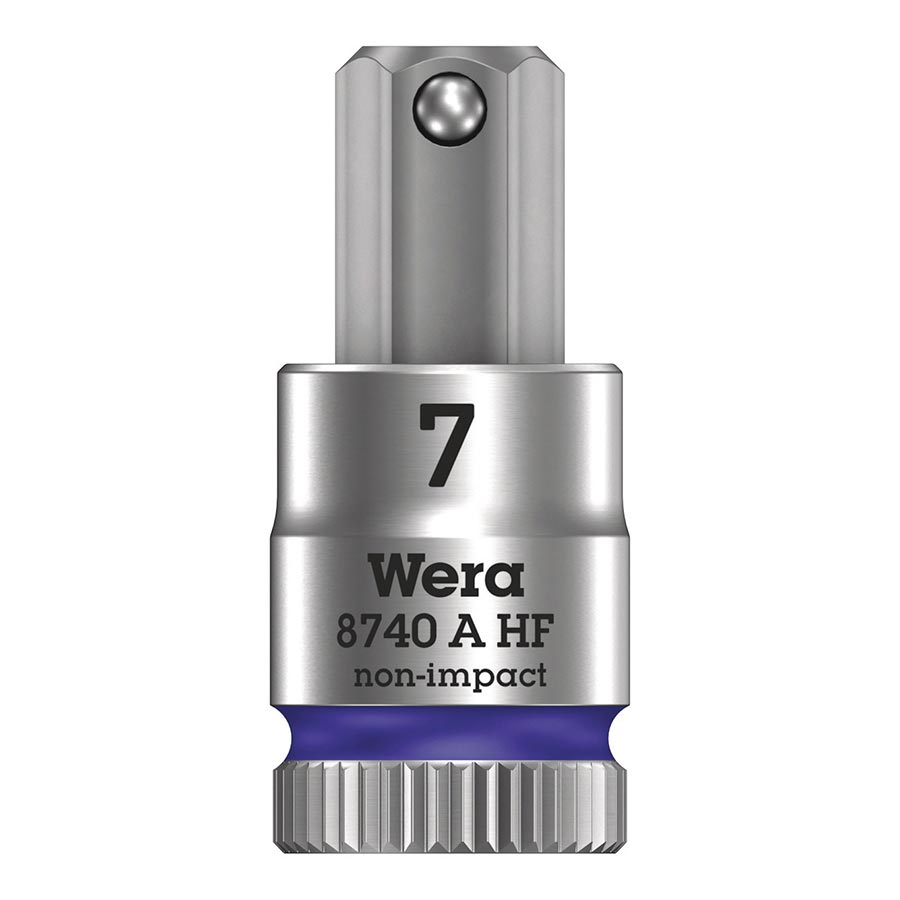 Wera, 8740A HF Zyklop, 1/4'' Drive, Hex 7.0 x 28mm with HF