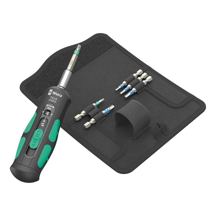 Wera, 7515/7 Safe-Torque Speed Kit, Torque Wrench, : 1/4'' Hex, : Nm, : 2.5,3,4,5mm Hex, T10, T25, Set