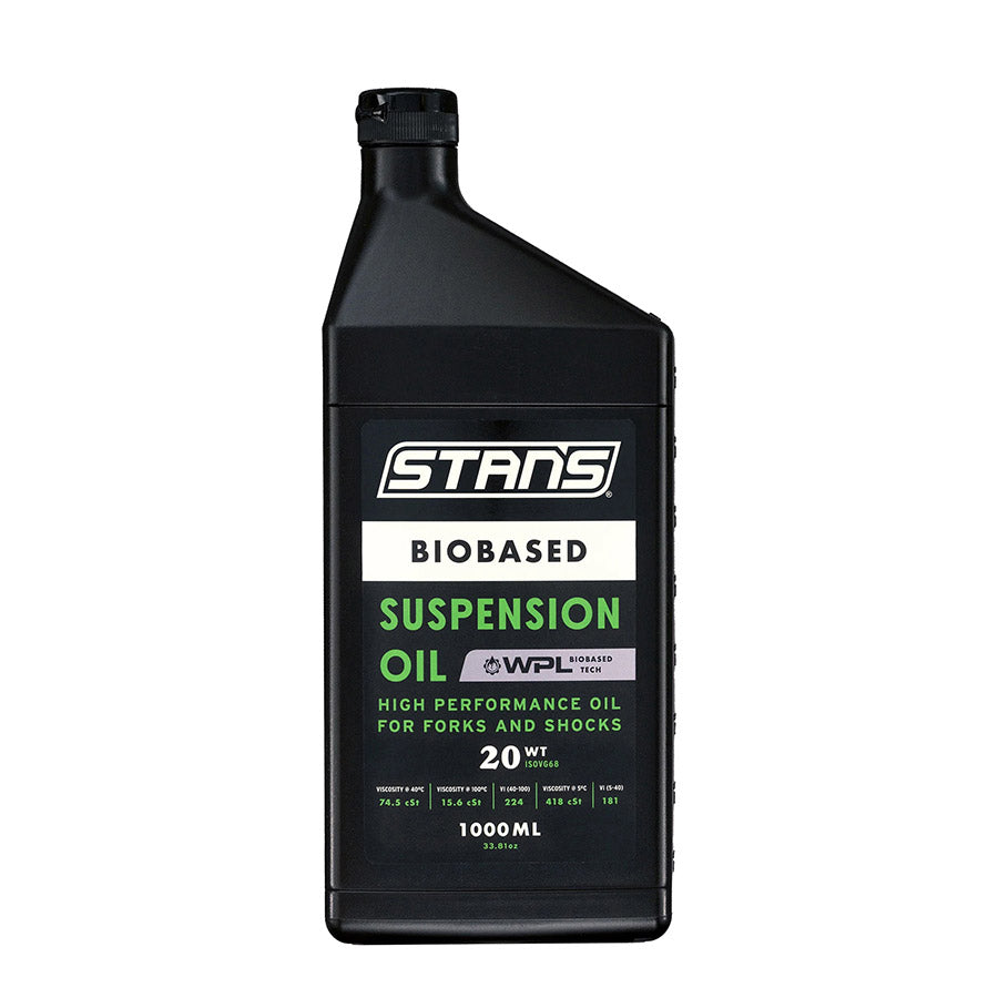 Stans No Tubes, BioBased Suspension Oil, 20wt, 1L, Biodegradable, non-toxic, PTFE-free
