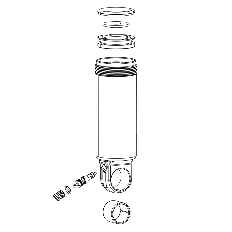 RockShox, Damper Body/IFP - Monarch 2014-2017, 197x57 2014-2016 Trek