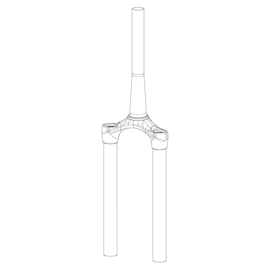 RockShox, Reba A7 CSU, SOLO AIR 27 150mm MAX ALUMINUM TAPER DIFFUSION BLACK (NO GRADIENTS) - REBA A7 130-150mm (2018+)