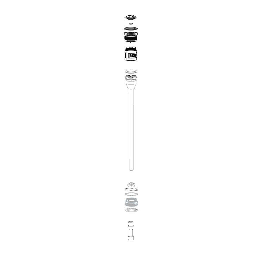 RockShox, Solo Air Spring for Reba 130 A7, 140mm, 11.4018.010.228
