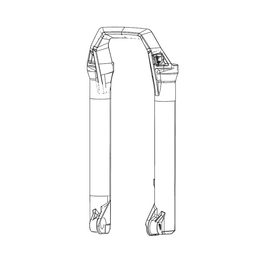 RockShox, Lower Leg for ZEB Gray, 27.5'', 11.4018.091.039