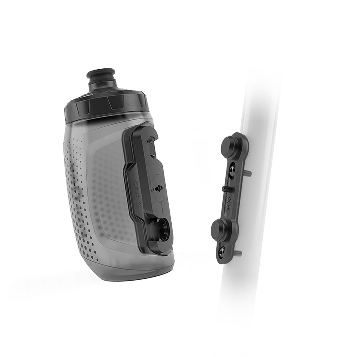 Fidlock 450MLTwist Bottle With Mount And Bike Base- Transparent Black