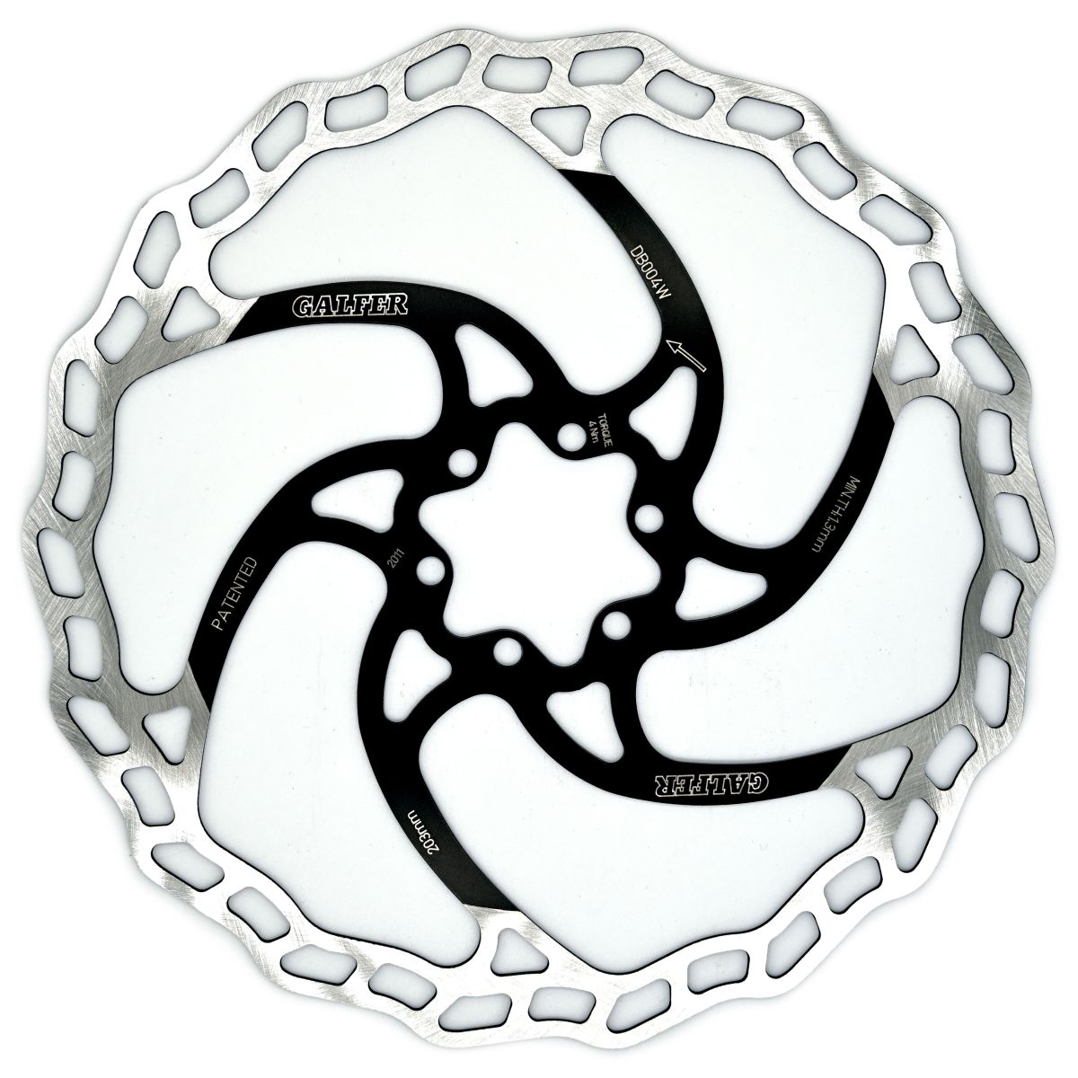 Brake Rotor 203mm X 1.8mm MTB 6 Bolt